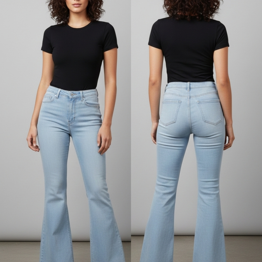 Forever 21 Light‎ Blue Flare Jeans